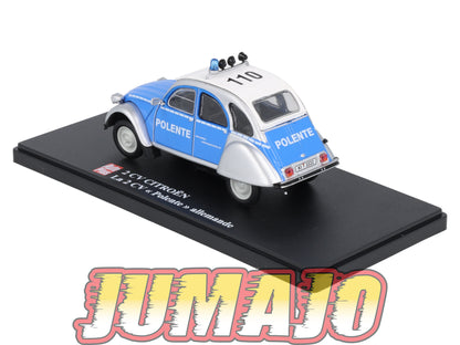 2CVAP25 Voiture 1/43 ELIGOR Auto plus : CITROEN 2CV Polente Polizei allemand