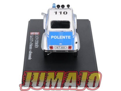 2CVAP25 Voiture 1/43 ELIGOR Auto plus : CITROEN 2CV Polente Polizei allemand