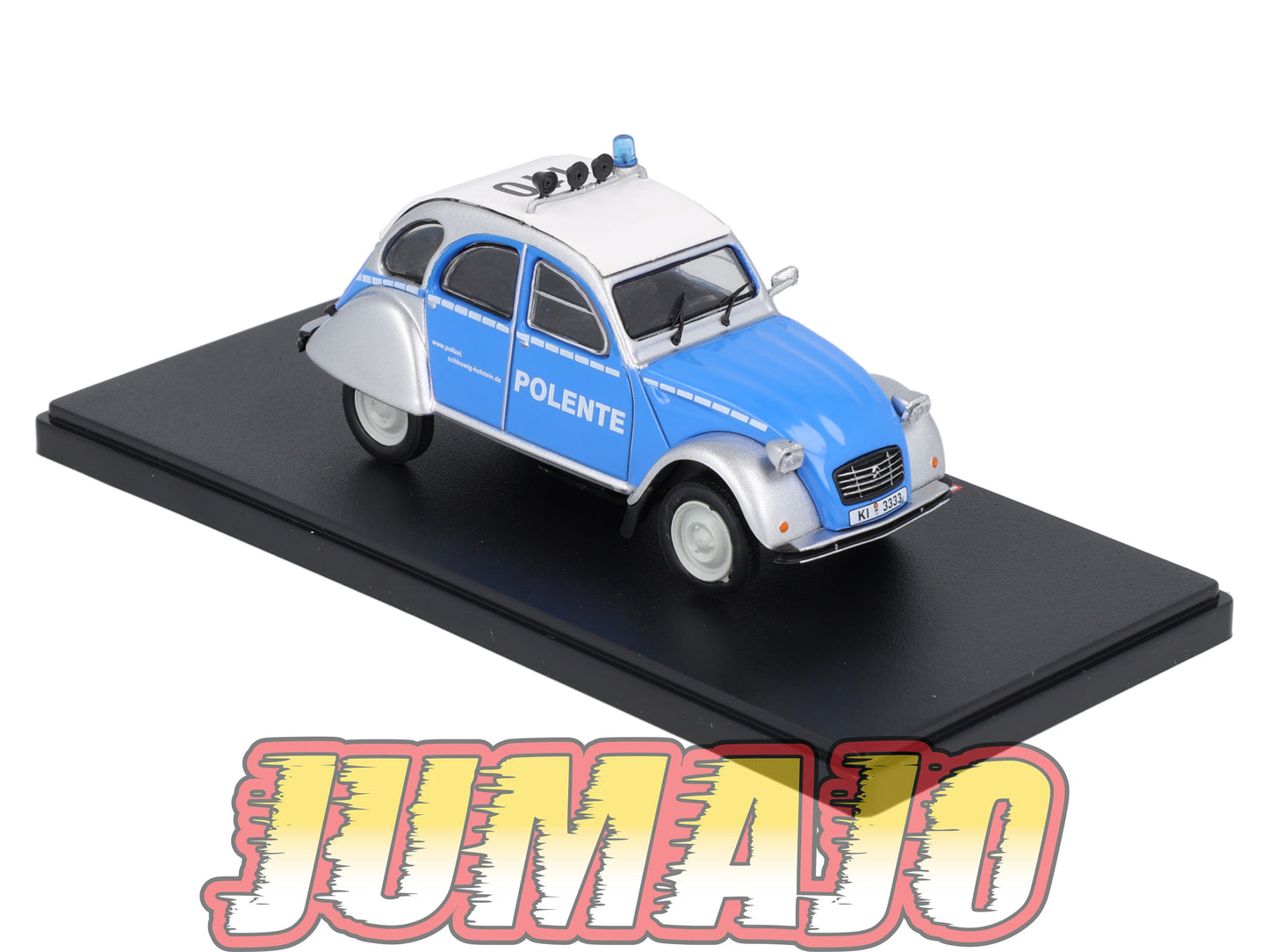 2CVAP25 Voiture 1/43 ELIGOR Auto plus : CITROEN 2CV Polente Polizei allemand