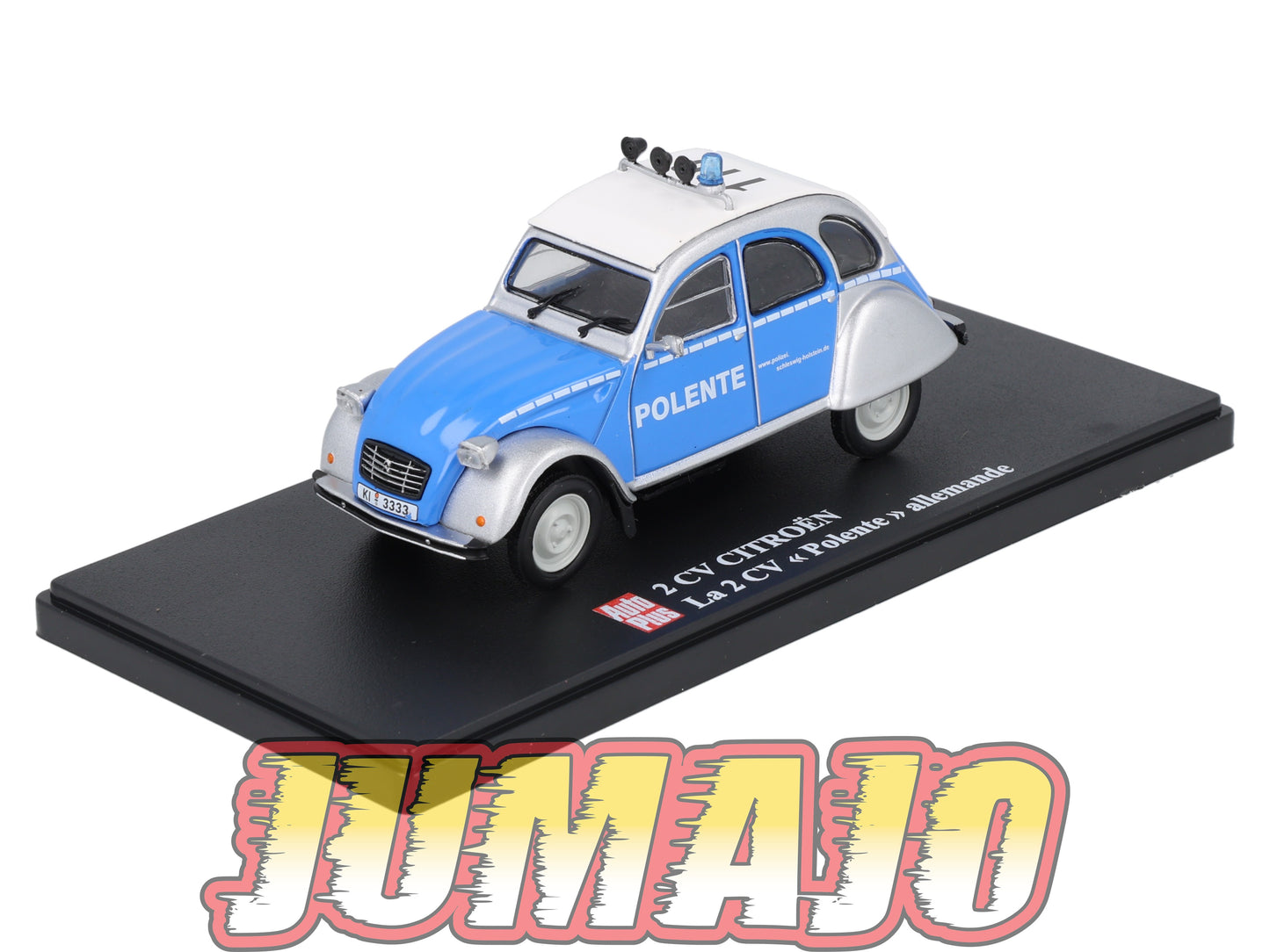 2CVAP25 Voiture 1/43 ELIGOR Auto plus : CITROEN 2CV Polente Polizei allemand