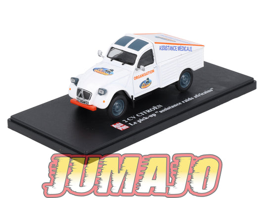 2CVAP262 Voiture 1/43 ELIGOR Auto plus : CITROEN 2CV Pick UP Assistance Raids Africains