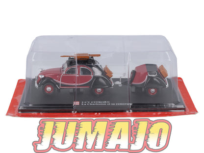 2CVAP3 Voiture 1/43 ELIGOR Auto plus : CITROEN 2CV Charleston Et Sa Remorque