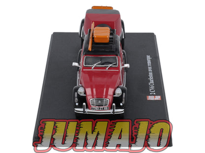 2CVAP3 Voiture 1/43 ELIGOR Auto plus : CITROEN 2CV Charleston Et Sa Remorque
