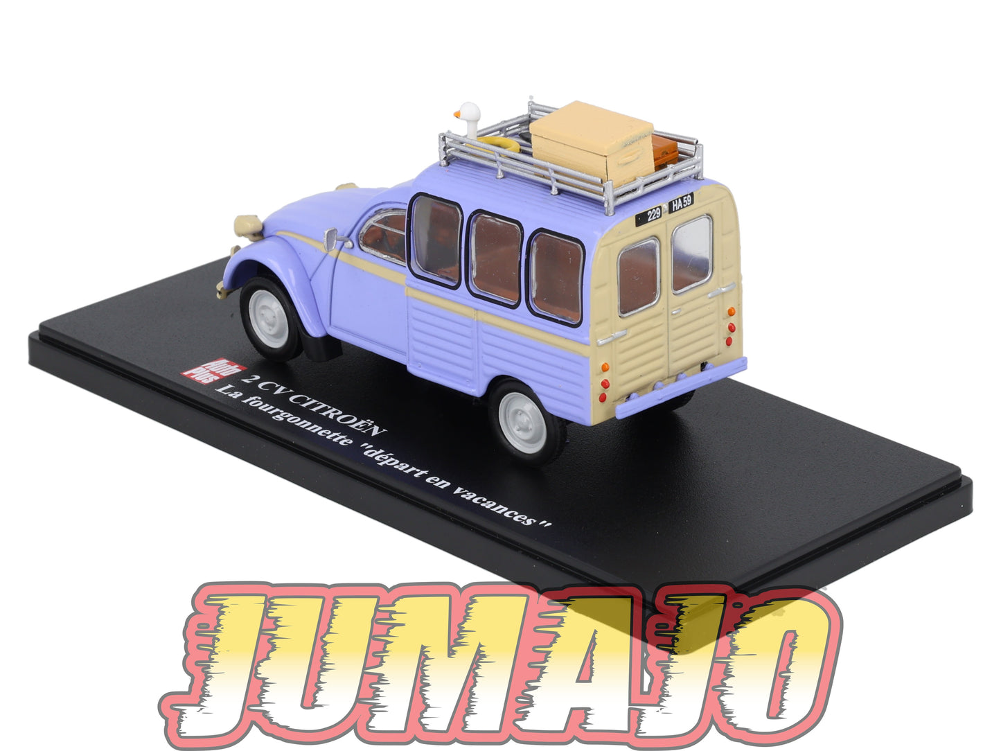 2CVAP49 Voiture 1/43 ELIGOR Auto plus : CITROEN 2CV La Fourgonette Départ en Vacances