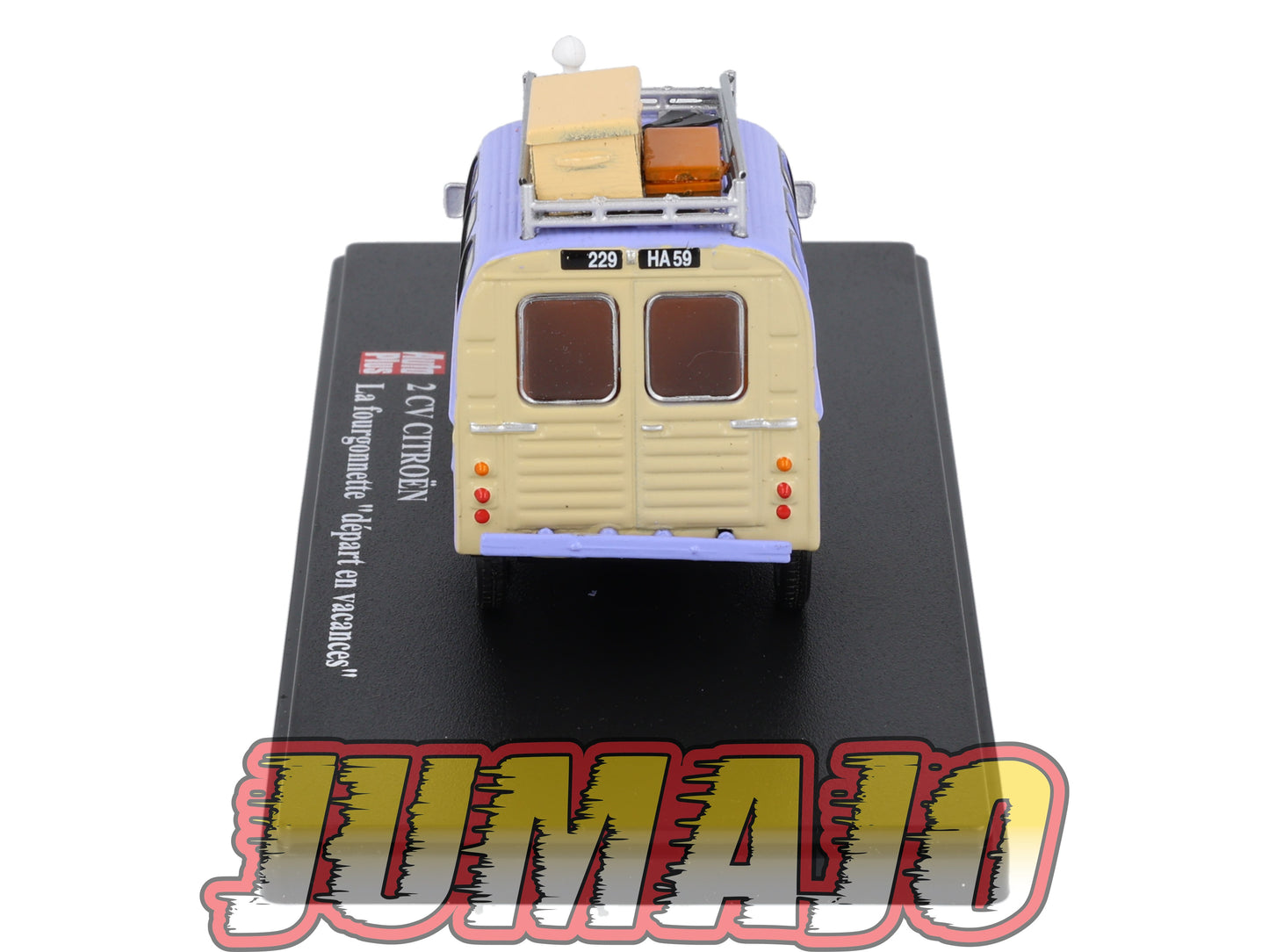 2CVAP49 Voiture 1/43 ELIGOR Auto plus : CITROEN 2CV La Fourgonette Départ en Vacances