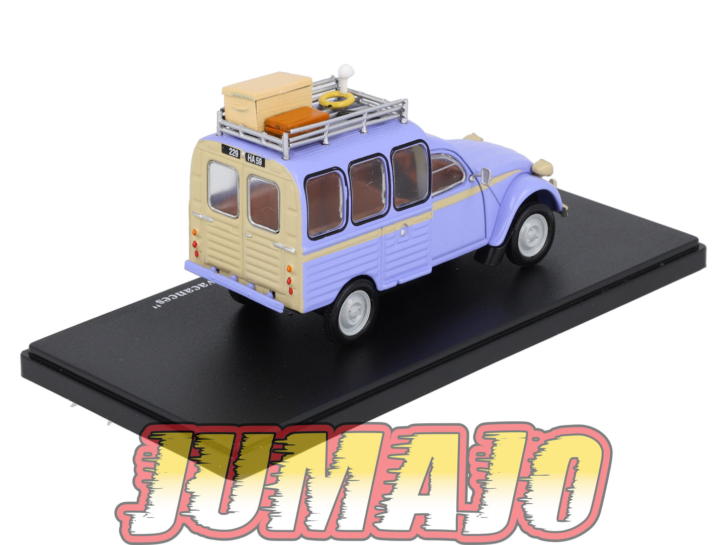 2CVAP49 Voiture 1/43 ELIGOR Auto plus : CITROEN 2CV La Fourgonette Départ en Vacances