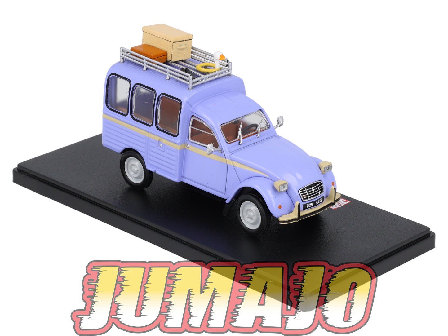 2CVAP49 Voiture 1/43 ELIGOR Auto plus : CITROEN 2CV La Fourgonette Départ en Vacances