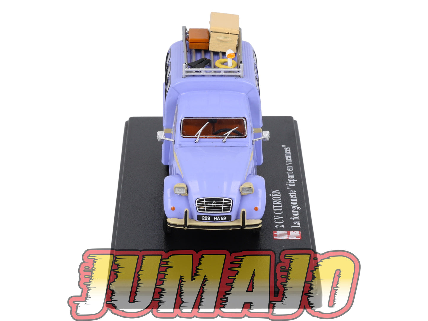 2CVAP49 Voiture 1/43 ELIGOR Auto plus : CITROEN 2CV La Fourgonette Départ en Vacances
