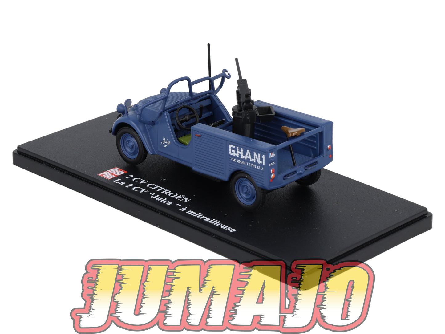 2CVAP55 Voiture 1/43 ELIGOR Auto plus : CITROEN 2CV n°32 Jules à mitrailleuse