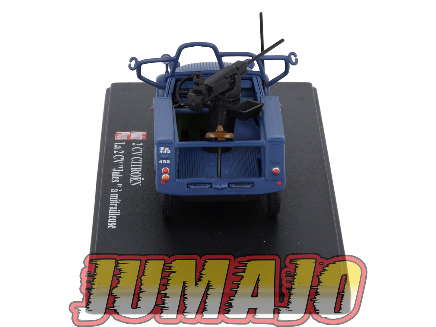 2CVAP55 Voiture 1/43 ELIGOR Auto plus : CITROEN 2CV n°32 Jules à mitrailleuse