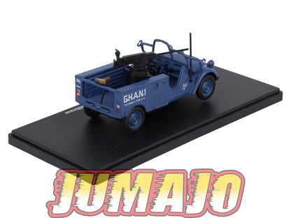 2CVAP55 Voiture 1/43 ELIGOR Auto plus : CITROEN 2CV n°32 Jules à mitrailleuse
