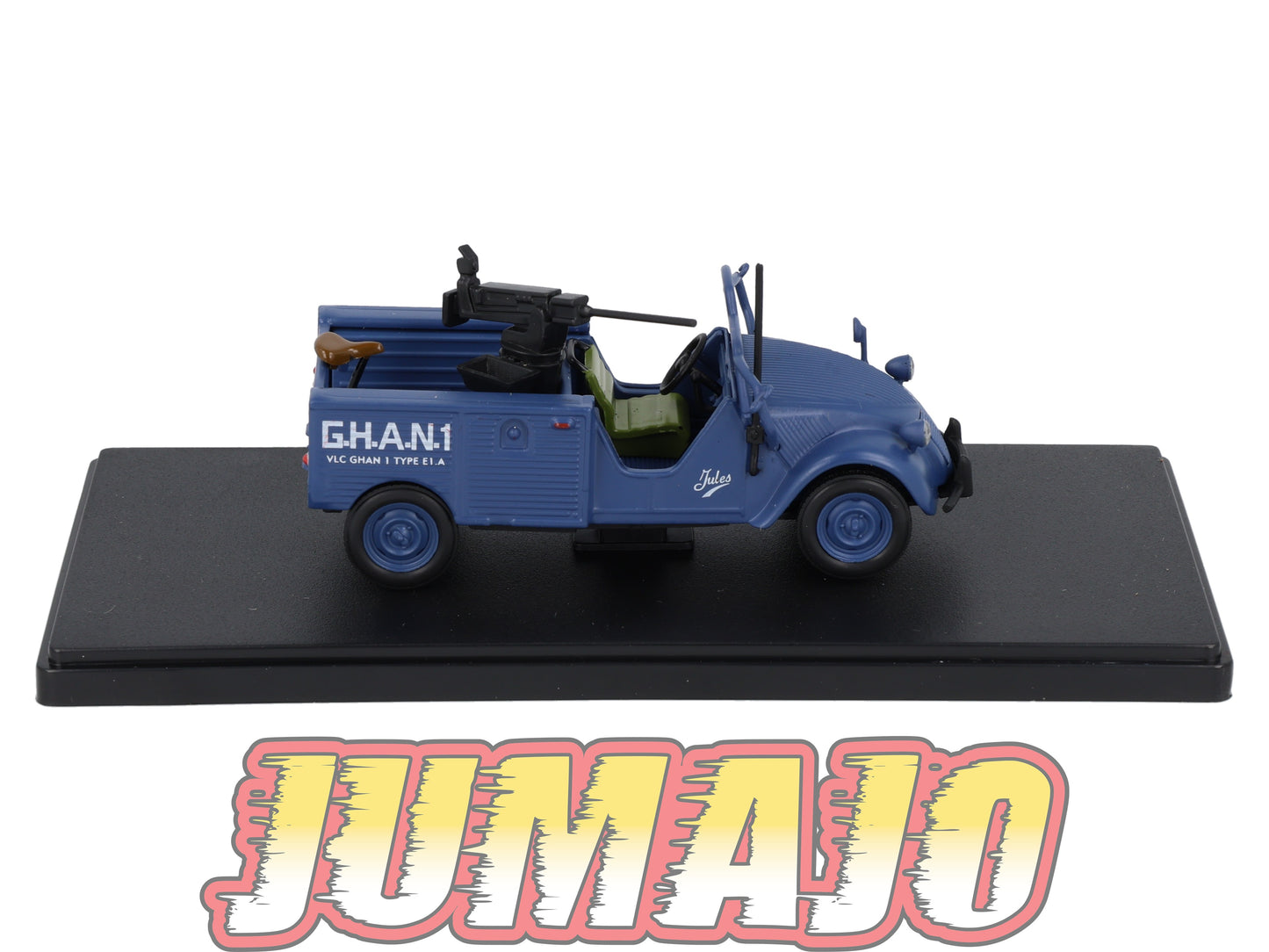 2CVAP55 Voiture 1/43 ELIGOR Auto plus : CITROEN 2CV n°32 Jules à mitrailleuse