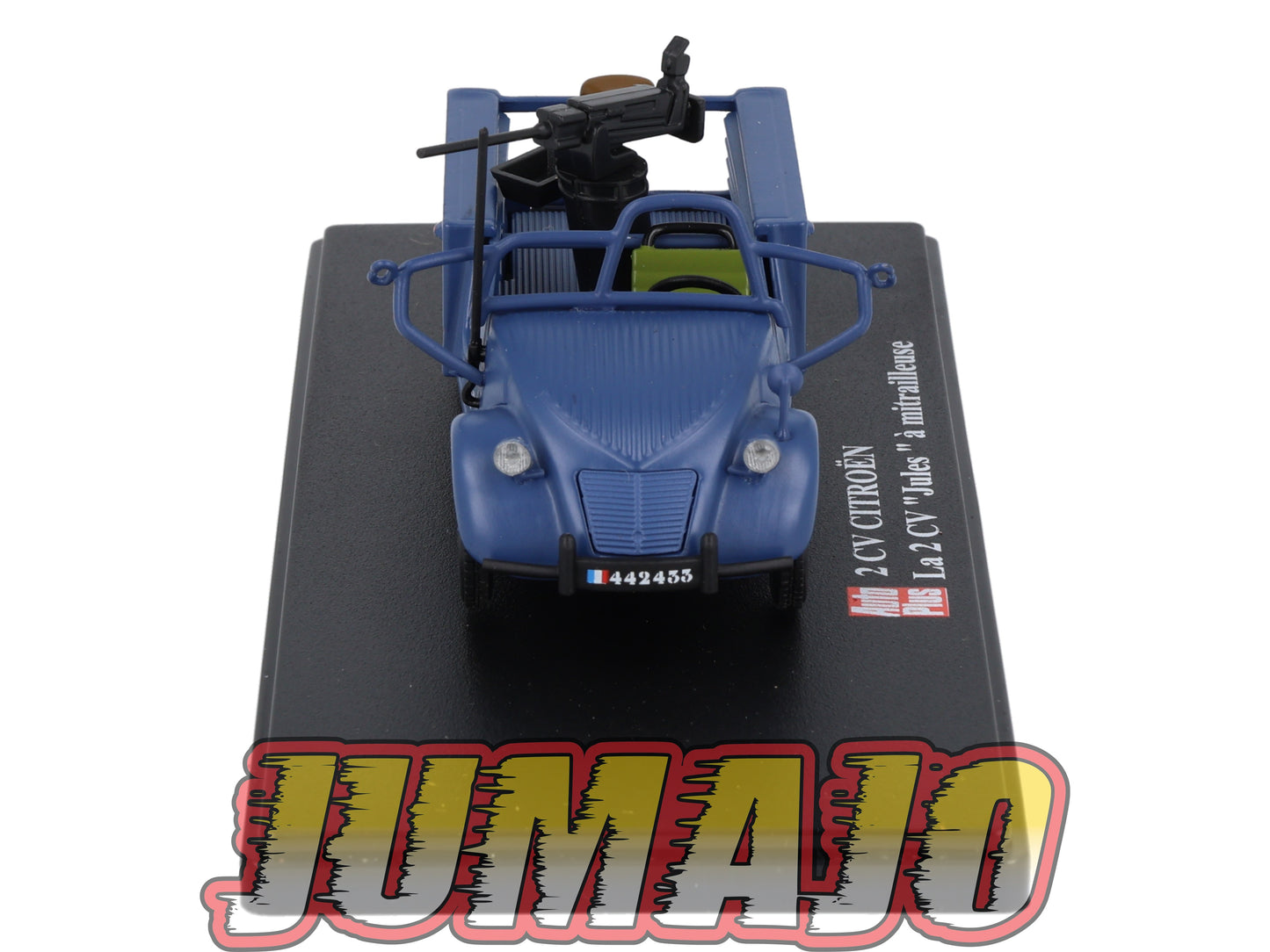 2CVAP55 Voiture 1/43 ELIGOR Auto plus : CITROEN 2CV n°32 Jules à mitrailleuse