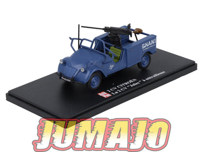 2CVAP55 Voiture 1/43 ELIGOR Auto plus : CITROEN 2CV n°32 Jules à mitrailleuse