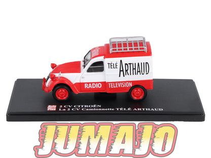 2CVAP59 Voiture 1/43 ELIGOR Auto plus : CITROEN 2CV n°38 camionnette Télé ARTHAUD