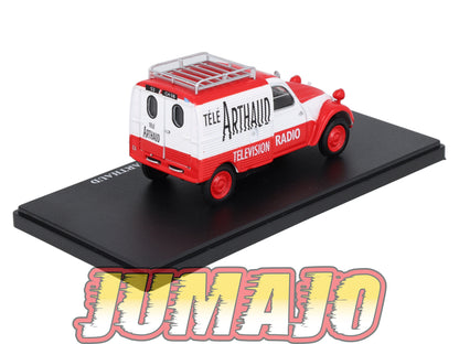 2CVAP59 Voiture 1/43 ELIGOR Auto plus : CITROEN 2CV n°38 camionnette Télé ARTHAUD