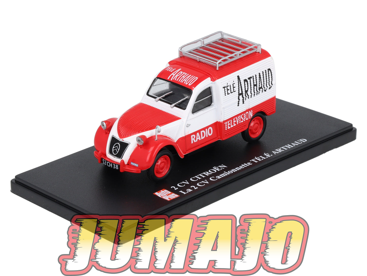 2CVAP59 Voiture 1/43 ELIGOR Auto plus : CITROEN 2CV n°38 camionnette Télé ARTHAUD