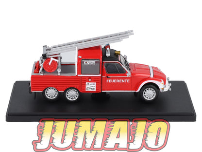 2CVAP7 Voiture 1/43 ELIGOR Auto plus : CITROEN 2CV L'Acadiane Feuer Ente 6 Roues Pompiers