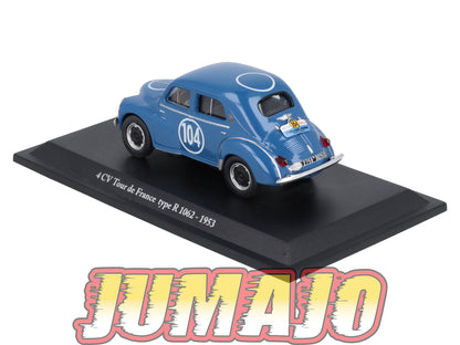 4CV24 Voiture 1/43 Eligor RENAULT 4 CV Tour de France Type R 1062 1953 #104