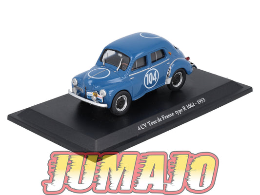 4CV24 Voiture 1/43 Eligor RENAULT 4 CV Tour de France Type R 1062 1953 #104