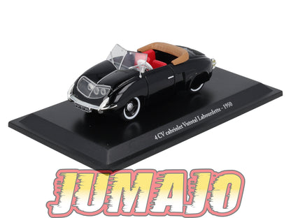4CV31 Voiture 1/43 Eligor RENAULT 4 CV Cabriolet Vutotal Labourdette 1950