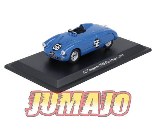 4CV35 Voiture 1/43 Eligor RENAULT 4 CV Barquette BMS Guy Michel 1953 #56
