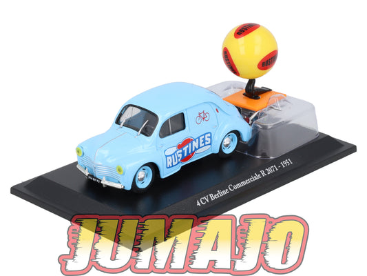 4CV3 Voiture 1/43 Eligor RENAULT 4 CV Berline Commerciale Rustines R 2071 1951