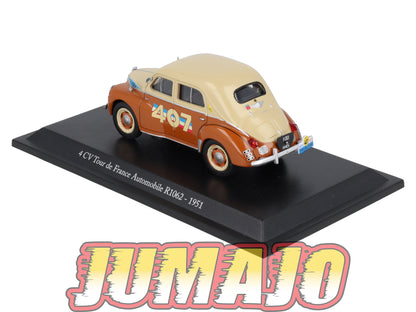 4CV43 Voiture 1/43 Eligor RENAULT 4 CV Tour de France Automobile R1062 1951