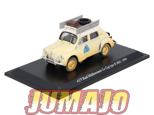 4CV5 Voiture 1/43 Eligor RENAULT 4 CV Raid Méditerranée-Le Cap Type R 1062 1950