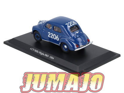 4CV9 Voiture 1/43 Eligor RENAULT 4 CV Mille Miglia 1063 1954 #2206