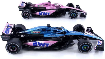 DH2 Lot de 2 voitures F1 1/18 SOLIDO : RENAULT Alpine A523 Launch livery #31 #10