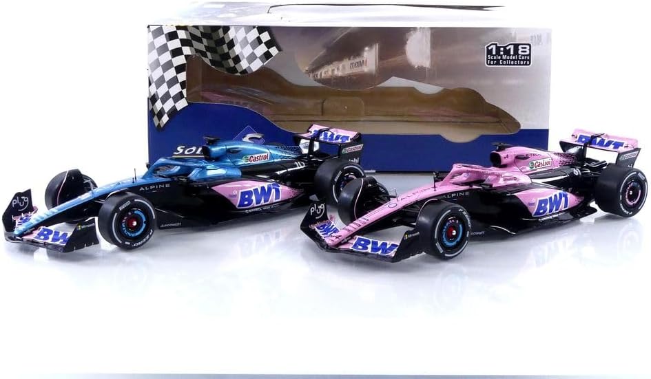 DH2 Lot de 2 voitures F1 1/18 SOLIDO : RENAULT Alpine A523 Launch livery #31 #10