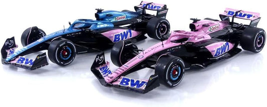 DH2 Lot de 2 voitures F1 1/18 SOLIDO : RENAULT Alpine A523 Launch livery #31 #10