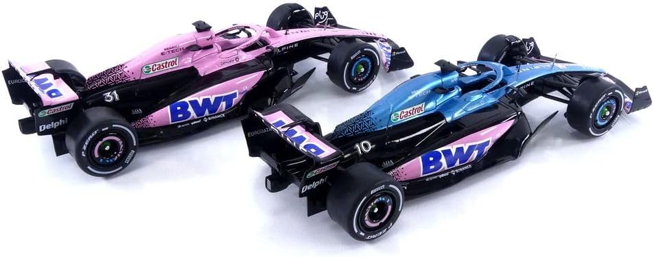 DH2 Lot de 2 voitures F1 1/18 SOLIDO : RENAULT Alpine A523 Launch livery #31 #10