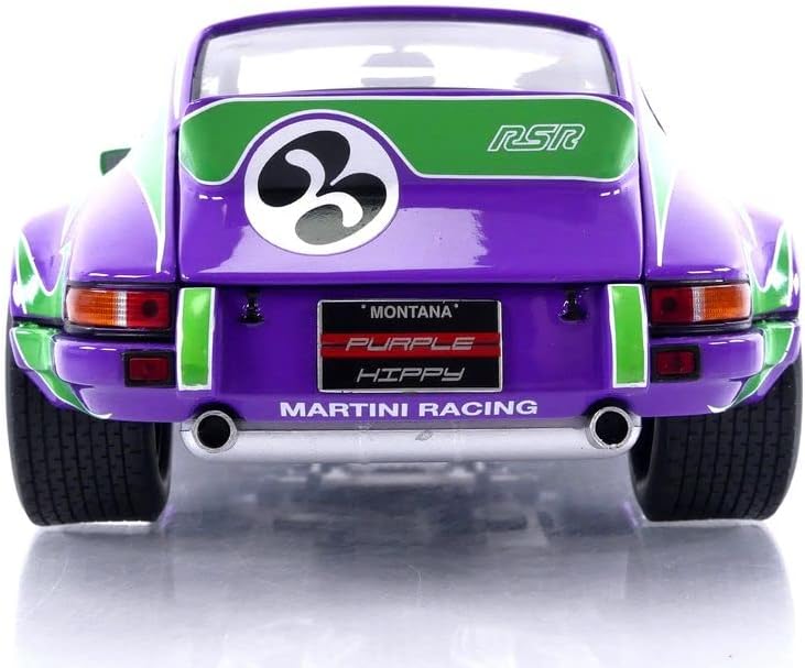 DH117 Voiture 1/18 SOLIDO : Porsche 911 RSR Hippy Tribute 1973 Martini