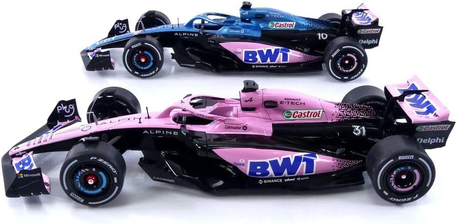 DH2 Lot de 2 voitures F1 1/18 SOLIDO : RENAULT Alpine A523 Launch livery #31 #10