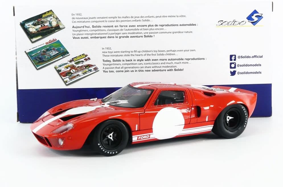 DH3005 Voiture 1/18 SOLIDO : Ford GT40 MK1 24H Le Mans 1966 #14