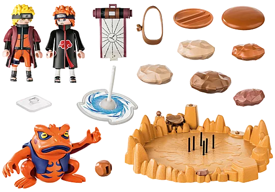 PLY147 Figurine PLAYMOBIL Naruto Shippuden : Naruto VS Pain 70667 48pc