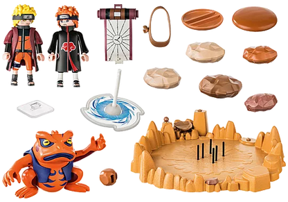 PLY147 Figurine PLAYMOBIL Naruto Shippuden : Naruto VS Pain 70667 48pc