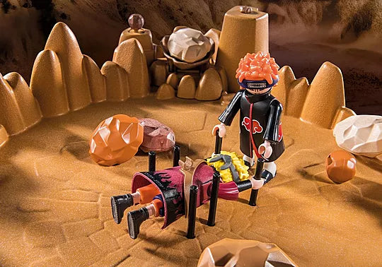PLY147 Figurine PLAYMOBIL Naruto Shippuden : Naruto VS Pain 70667 48pc