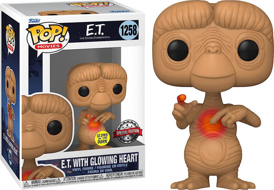 Figurine Vinyl FUNKO POP E.T. : E.T. with Glowing Heart #1258 GITD SE