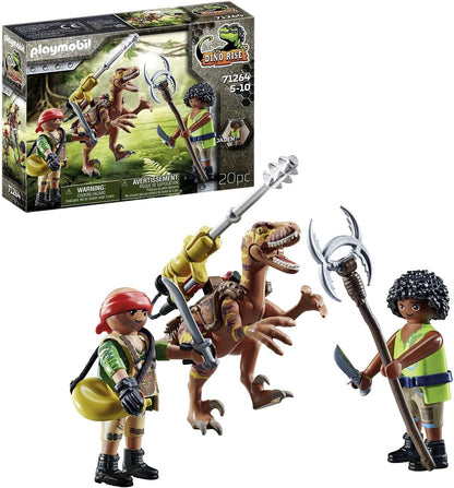 PLY26 PLAYMOBIL Dino Rise 71264 Deinonychus et guerriers