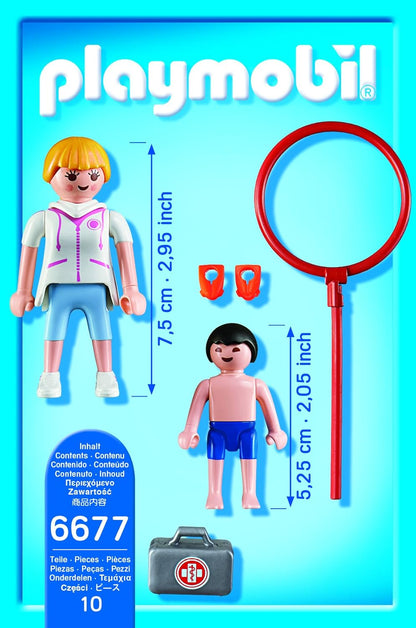 PLY41 PLAYMOBIL Summer Fun : Maître nageur + enfant 6677