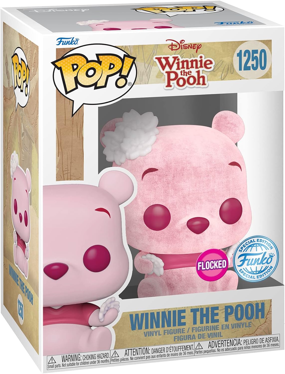 Figurine Vinyl FUNKO POP Disney : Winnie The Pooh FLOCKED #1250