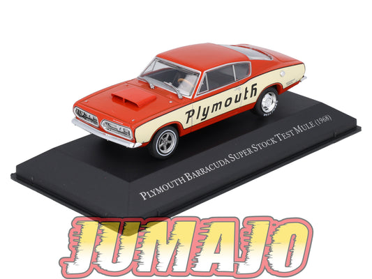 AC101 Voiture 1/43 IXO altaya Voitures américaines PLYMOUTH Barracuda Super Stock Test Mule 1968