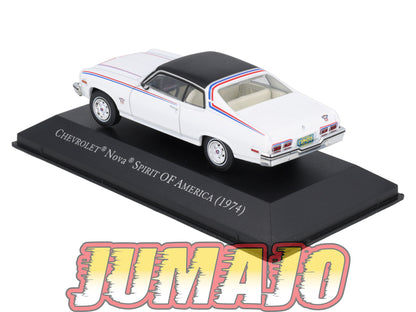 AC112 Voiture 1/43 IXO Voitures américaines CHEVROLET Nova 1974 Spirit Of America