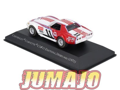 AC124 Voiture 1/43 IXO altaya américaines CHEVROLET Corvette C3 #11 Daytona 24H 1971
