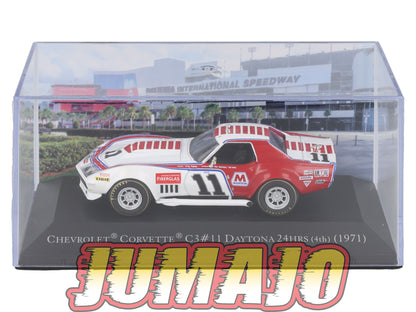 AC124 Voiture 1/43 IXO altaya américaines CHEVROLET Corvette C3 #11 Daytona 24H 1971