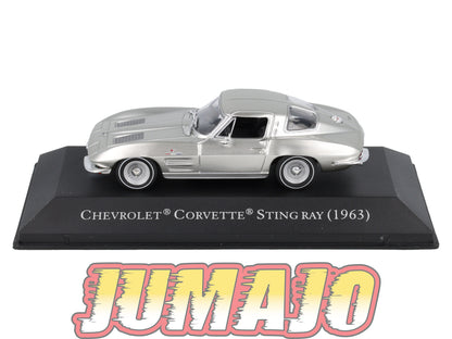 AC128 Voiture 1/43 IXO altaya américaines CHEVROLET Corvette Sting ray 1963