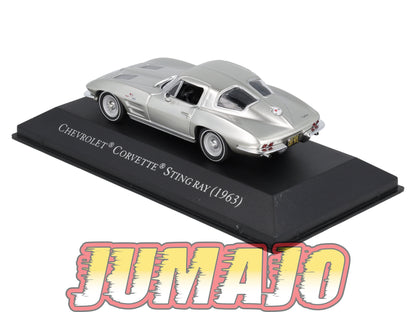 AC128 Voiture 1/43 IXO altaya américaines CHEVROLET Corvette Sting ray 1963